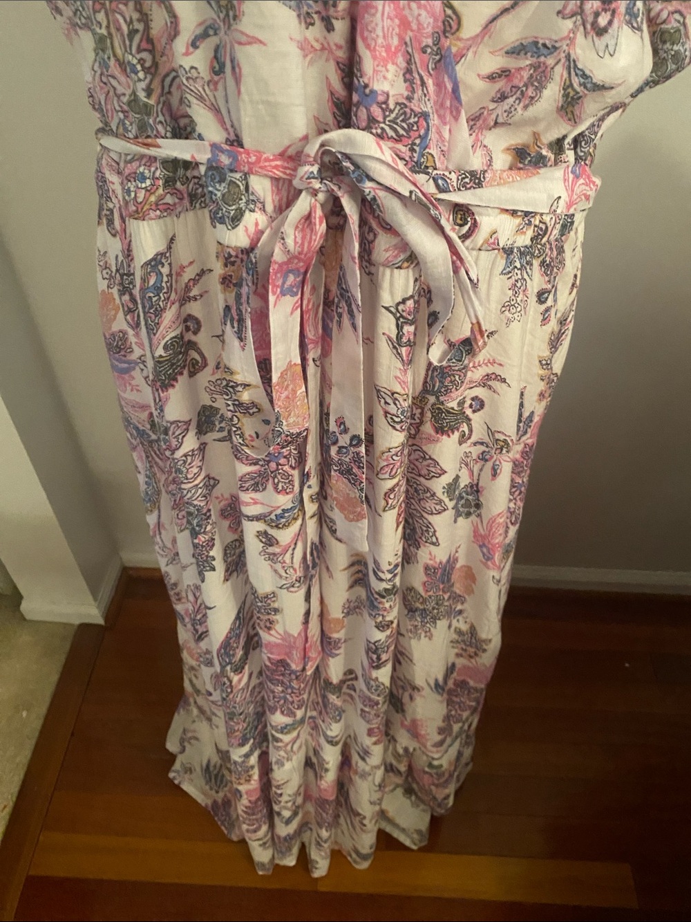 Lane Bryant size 18 maxi dress. Tie waist - Picture 3 of 8